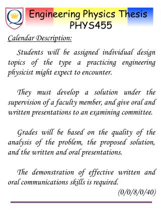 Engineering Physics Thesis PHYS455