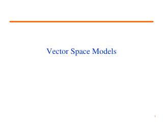 Vector Space Models