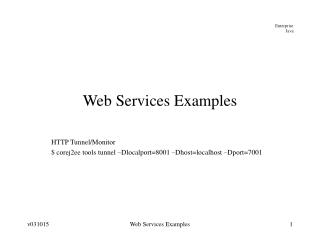 Web Services Examples