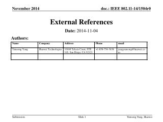 External References