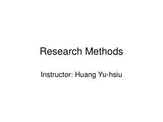 Research Methods