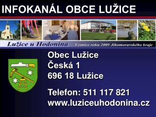 INFOKANÁL OBCE LUŽICE