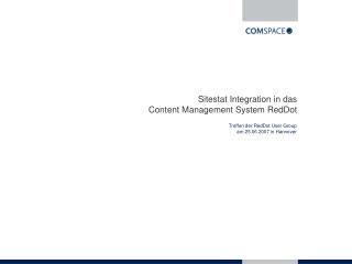 Sitestat Integration in das Content Management System RedDot