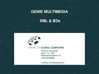 GENIE MULTIMEDIA XML &amp; BDs