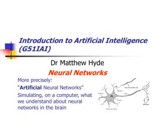 Introduction to Artificial Intelligence (G51IAI)