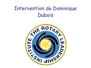 Intervention de Dominique Dubois