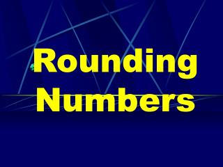 Rounding Numbers