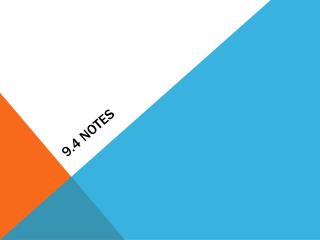 9.4 Notes