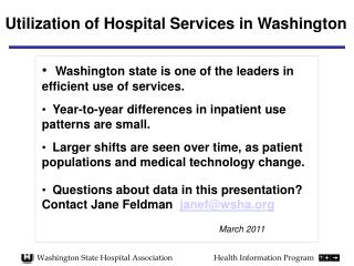 Washington State Hospital Association		Health Information Program