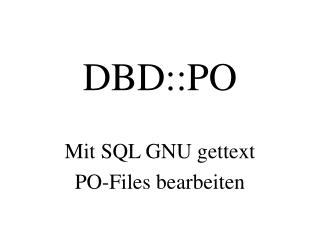 DBD::PO