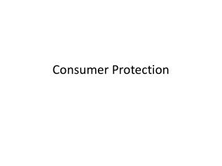 Consumer Protection
