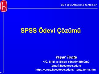 SPSS Ödevi Çözümü