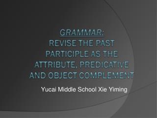 Yucai Middle School Xie Yiming