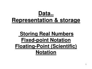 Fractions in the Decimal System (Fixed-Point notation)