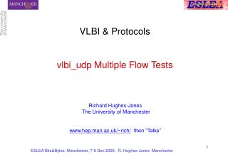 VLBI &amp; Protocols vlbi_udp Multiple Flow Tests
