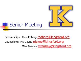 Senior Meeting