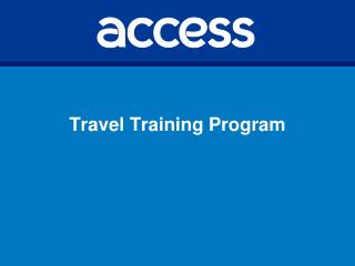 Travel Training Program