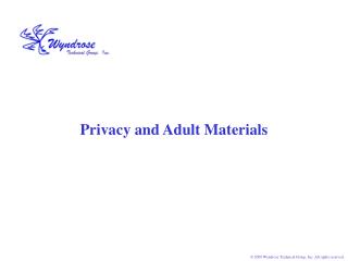 Privacy and Adult Materials