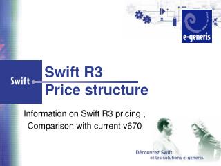 Swift R3 Price structure