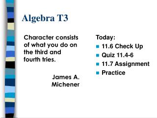 Algebra T3