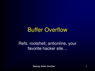 Buffer Overflow