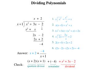 Dividing Polynomials