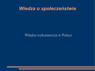 Wiedza o społeczeństwie
