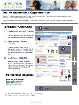 Online Advertising Opportunities