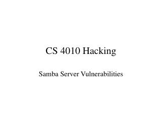 CS 4010 Hacking