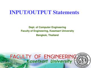 INPUT/OUTPUT Statements