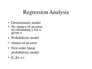 Regression Analysis