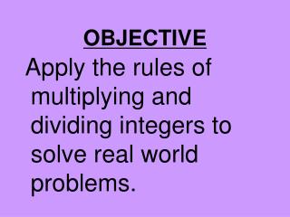 OBJECTIVE