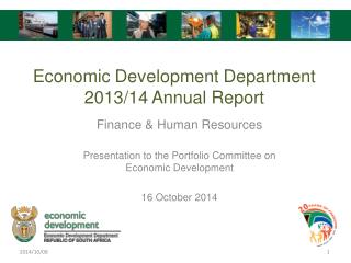 Finance &amp; Human Resources Presentation to the Portfolio Committee on Economic Development