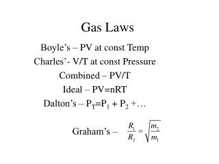 Gas Laws