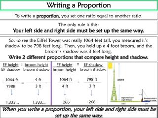 Writing a Proportion