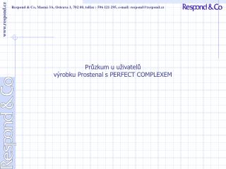 Průzkum u uživatelů výrobku Prostenal s PERFECT COMPLEXEM
