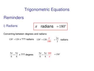 Trigonometric Equations