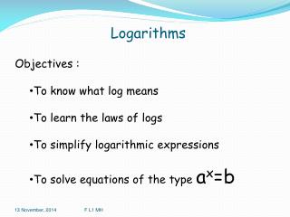 Logarithms