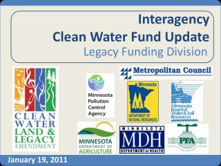 Interagency Clean Water Fund Update