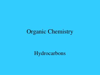 Organic Chemistry