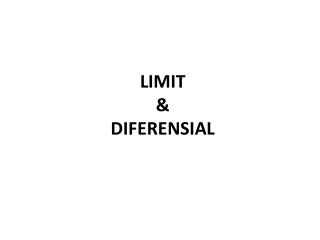LIMIT &amp; DIFERENSIAL