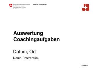 Auswertung Coachingaufgaben