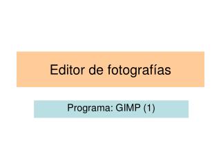 Editor de fotografías
