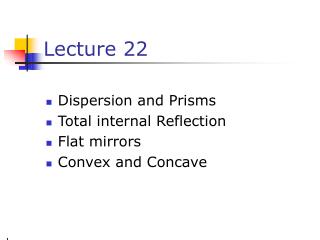 Lecture 22