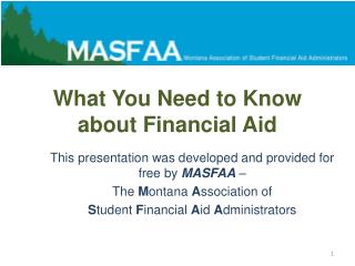 What You Need to Know about Financial Aid