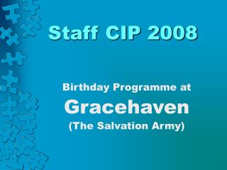 Staff CIP 2008