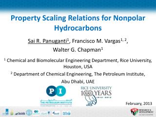 Property Scaling Relations for Nonpolar Hydrocarbons