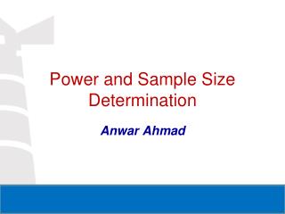 Power and Sample Size Determination