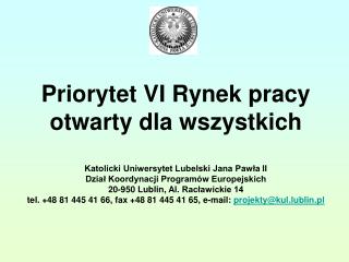 Poddziałanie 6.1.1 Wsparcie osób pozostających bez zatrudnienia na regionalnym rynku pracy