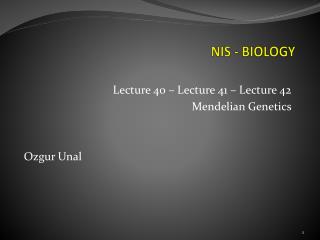 NIS - BIOLOGY